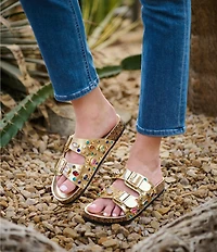 Azalea Wang Bayleaves Jewel Embellished Double Banded Flat Sandals