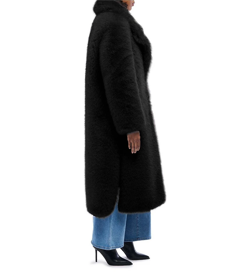 Azalea Wang Bcardi Black Faux Fur Collared Jacket