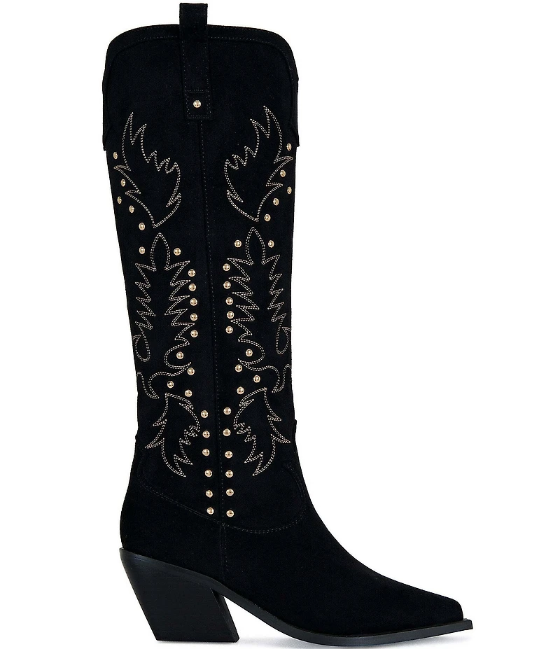 Azalea Wang Beckett Studded Tall Western Boots