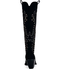 Azalea Wang Beckett Studded Tall Western Boots