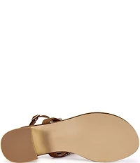 Azalea Wang Behitha Jeweled Thong Block Heel Sandals