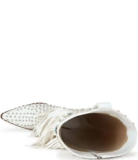 Azalea Wang Bennett Studded Fringe Tall Western Boots