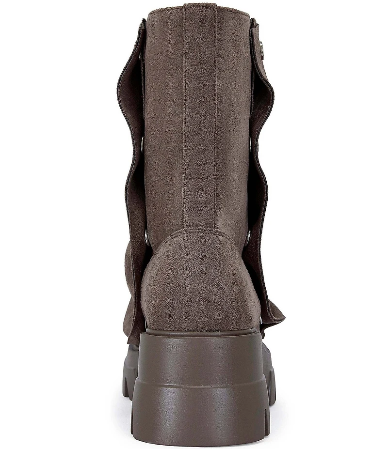 Azalea Wang Bharti Snap Hardware Ruched Mid Calf Boots