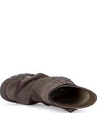 Azalea Wang Bharti Snap Hardware Ruched Mid Calf Boots