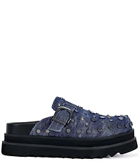 Azalea Wang Billie Denim Studded Platform Mules