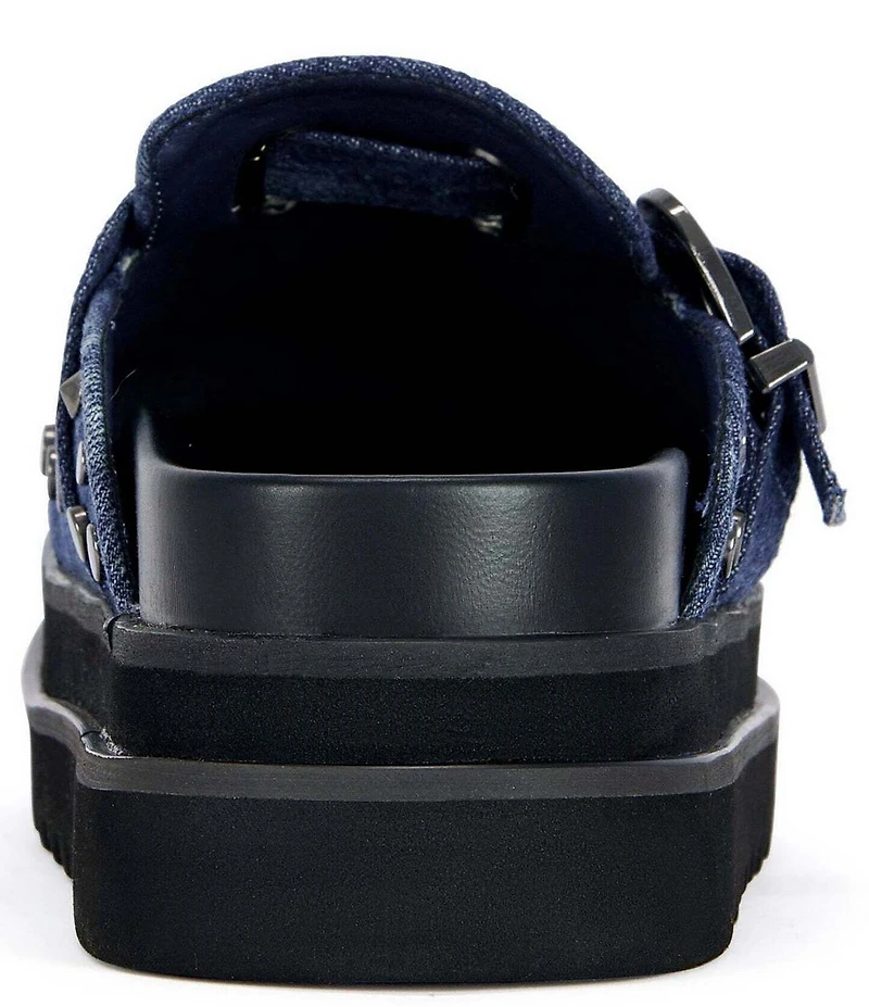 Azalea Wang Billie Denim Studded Platform Mules