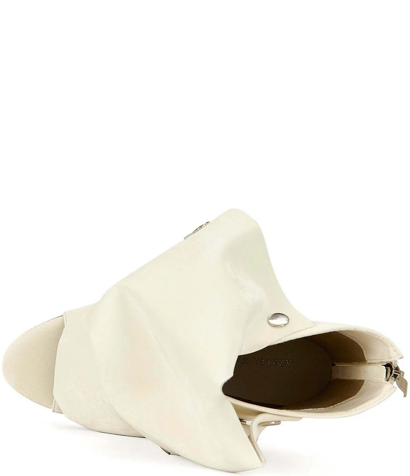Azalea Wang Birdsong Slouchy Hardware Detail Peep Toe Booties