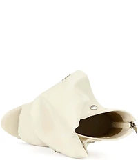 Azalea Wang Birdsong Slouchy Hardware Detail Peep Toe Booties