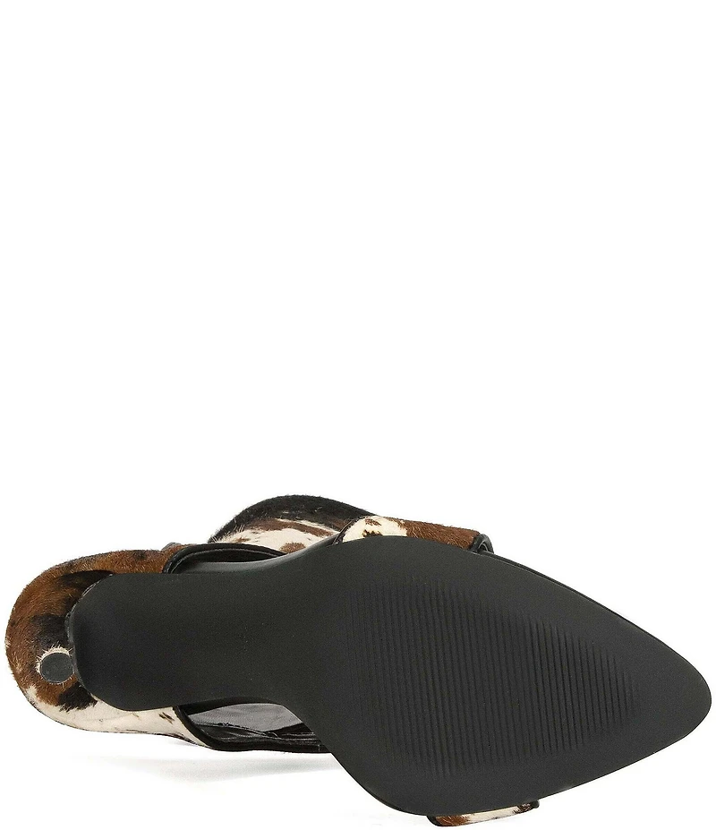 Azalea Wang Boudier Cow Print Laced Shaft Dress Sandals