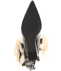 Azalea Wang Briash Striped Faux Fur Boots