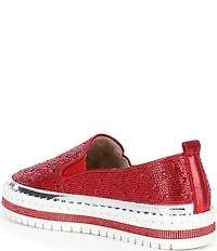 Azalea Wang Brittany Rhinestone Platform Slip On Sneakers