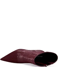 Azalea Wang Calean Snake Print Stiletto Dress Booties