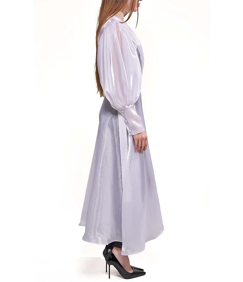 Azalea Wang Cassara White Notch Lapel Long Sleeve Belted Maxi Jacket