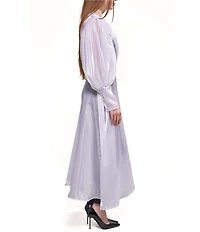Azalea Wang Cassara White Notch Lapel Long Sleeve Belted Maxi Jacket