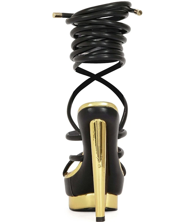 Azalea Wang Celinea Ankle Wrap Platform Sandals