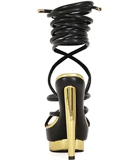 Azalea Wang Celinea Ankle Wrap Platform Sandals