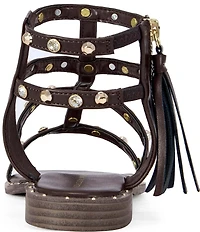 Azalea Wang Chalice Studded Tassel Gladiator Sandals