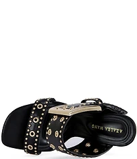 Azalea Wang Chambers Grommet Studded Oversized Buckle Dress Sandals