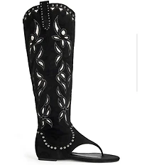 Azalea Wang Chandana Thong Western-Inspired Tall Sandal Boots