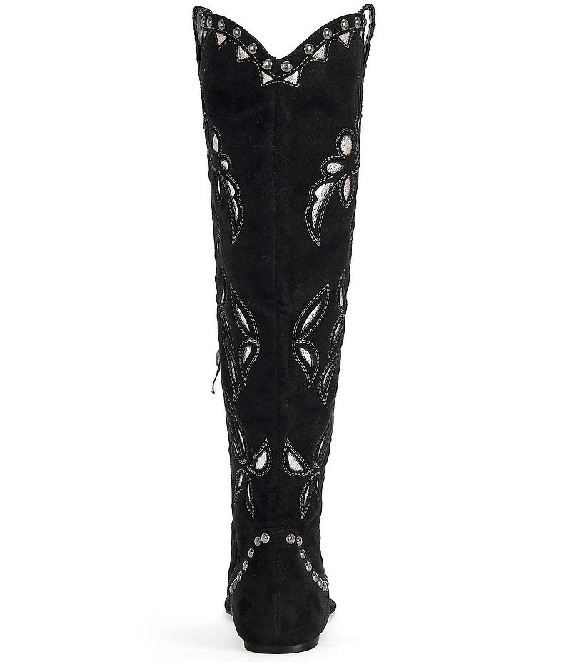 Azalea Wang Chandana Thong Western-Inspired Tall Sandal Boots