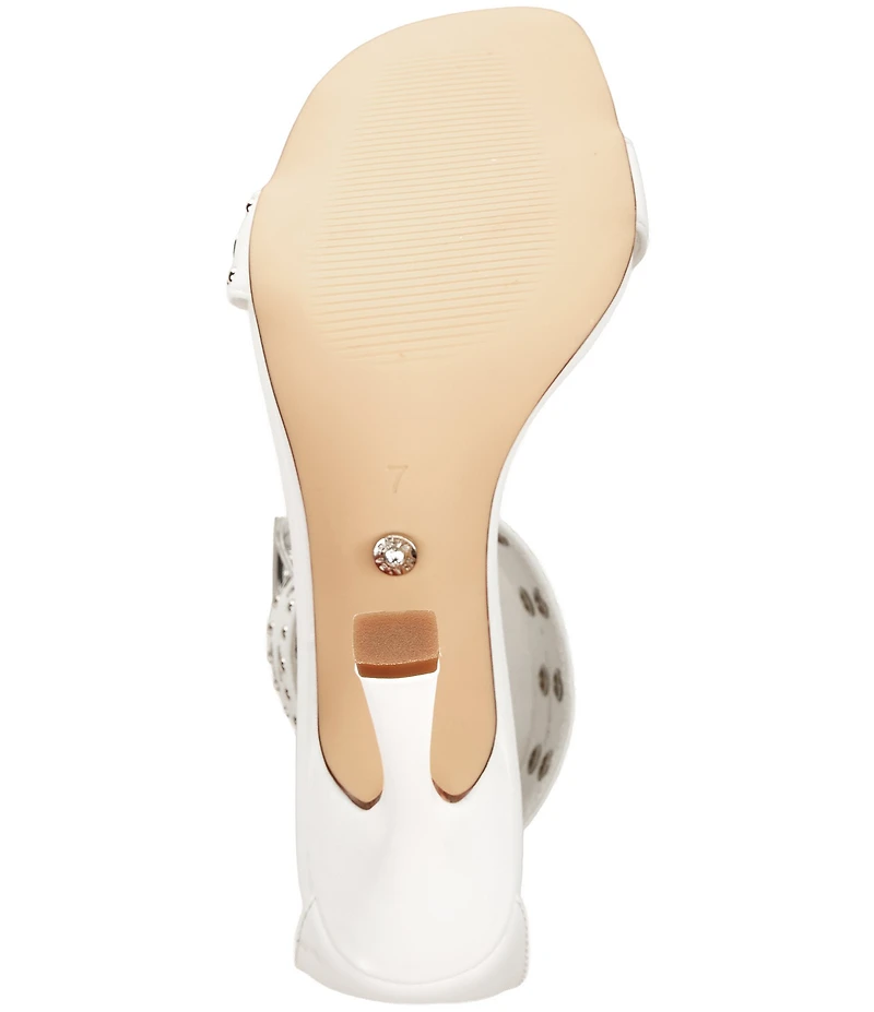 Azalea Wang Chanter Grommet Studded Oversized Buckle Strap Dress Sandals