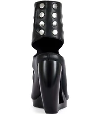 Azalea Wang Circos Open Toe Cut Out Wedge Slouch Booties