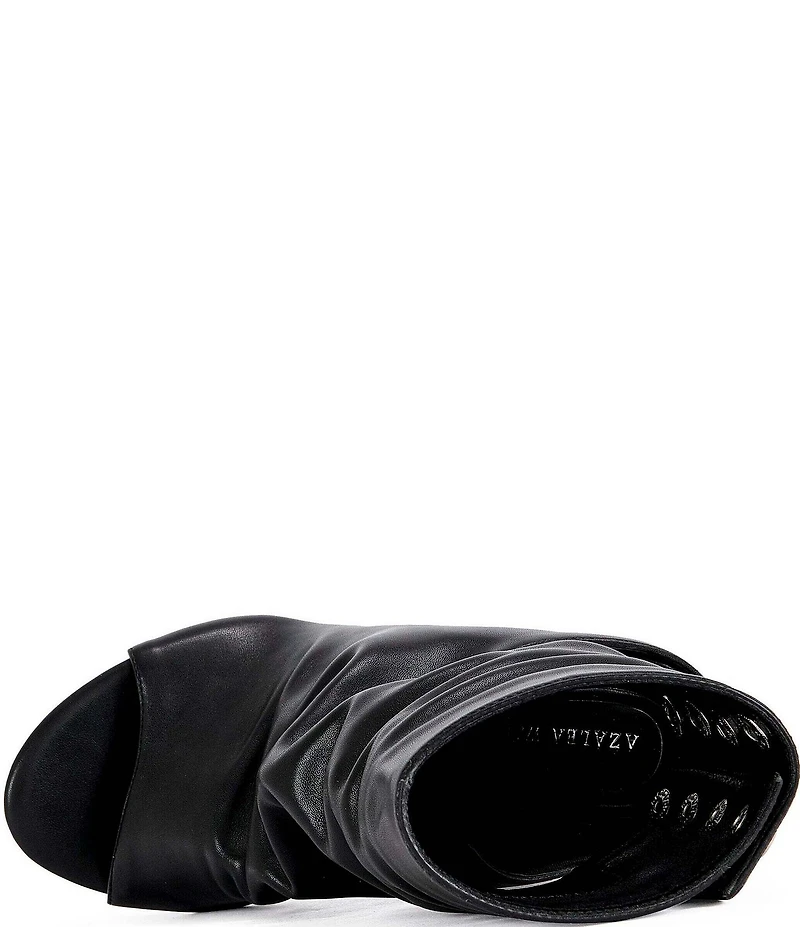 Azalea Wang Circos Open Toe Cut Out Wedge Slouch Booties