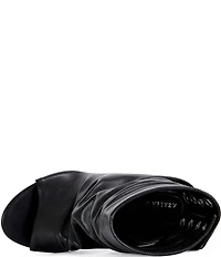 Azalea Wang Circos Open Toe Cut Out Wedge Slouch Booties