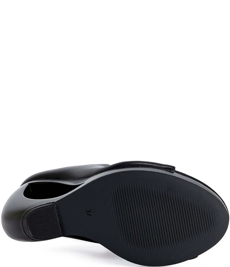 Azalea Wang Circos Open Toe Cut Out Wedge Slouch Booties