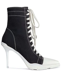 Azalea Wang Cosima Sporty Lace Up Pointed Cap Toe Booties