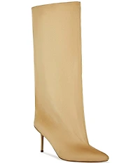 Azalea Wang Couturelure Fabric Pointed Toe Boots