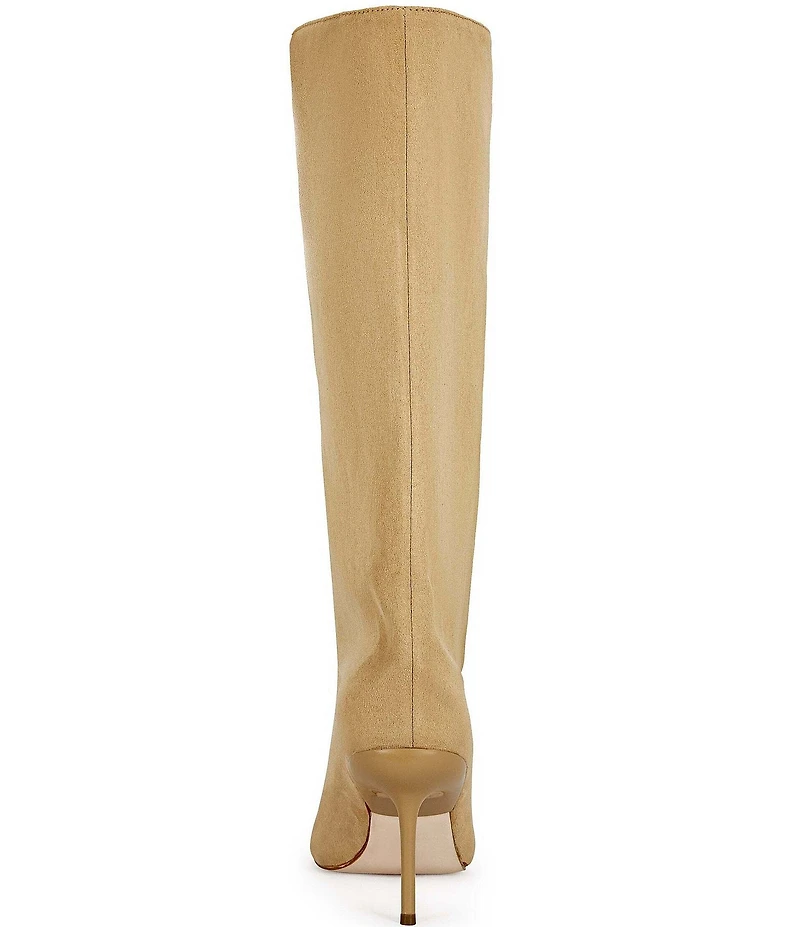 Azalea Wang Couturelure Fabric Pointed Toe Boots