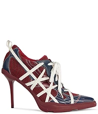 Azalea Wang Crosswalk Sport-Inspired Pointed Toe Lace Up Pumps