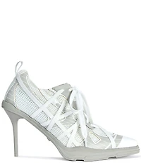 Azalea Wang Crosswalk Sport-Inspired Pointed Toe Lace Up Pumps