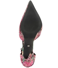 Azalea Wang Daiyya Floral Rhinestone Dress Pumps