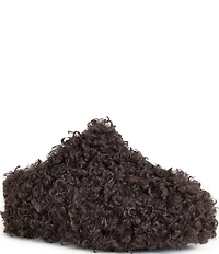 Azalea Wang Darwinpoodle Curly Faux Fur Platform Mules