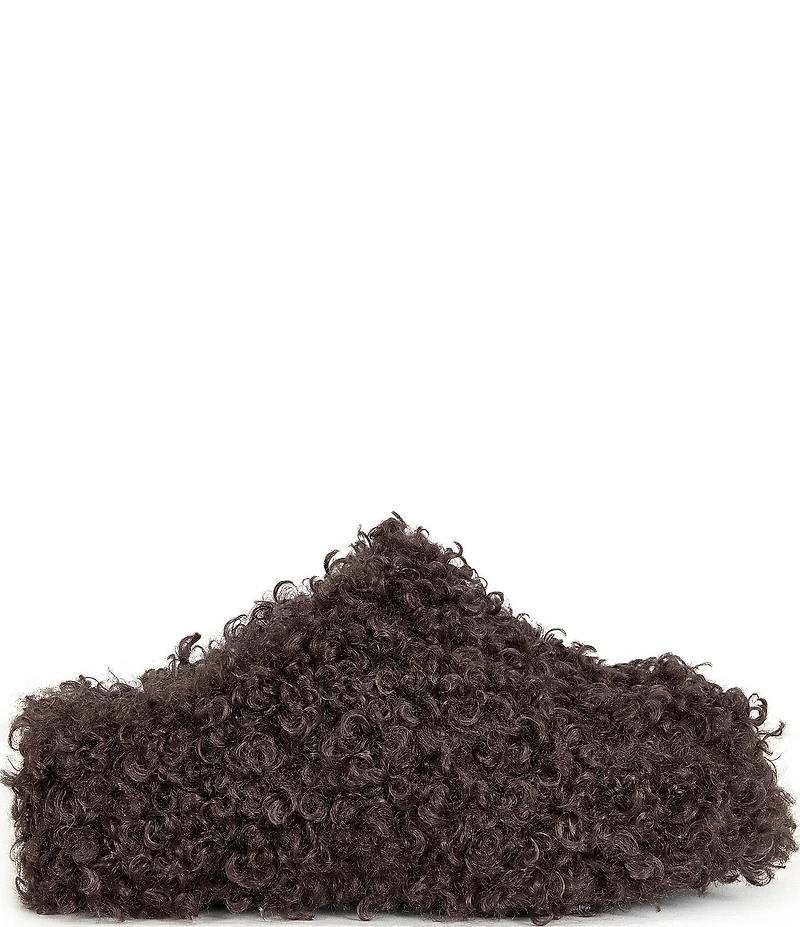 Azalea Wang Darwinpoodle Curly Faux Fur Platform Mules
