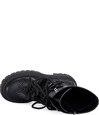 Azalea Wang Devoir 3D Flower Ornament Platform Combat Boots