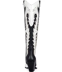 Azalea Wang Donovan Studded Tall Western Boots