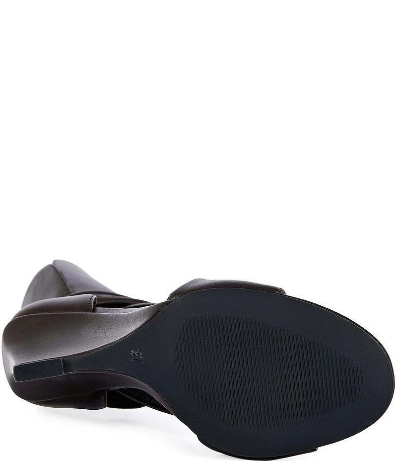 Azalea Wang Douma Shin Guard Wrap Tie Gladiator Wedge Sandals