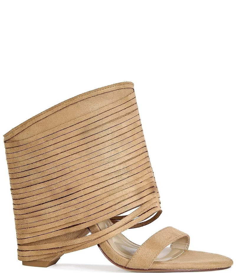 Azalea Wang Dreia Wedge Ankle Drape Sandals