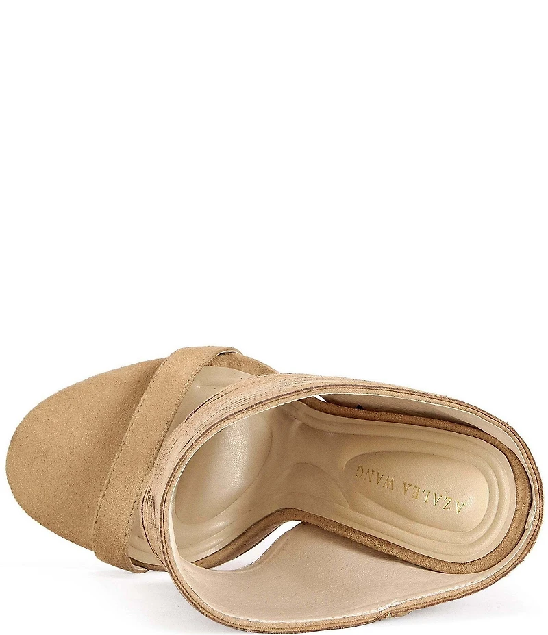 Azalea Wang Dreia Wedge Ankle Drape Sandals