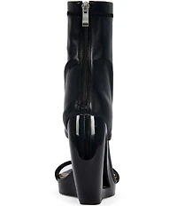 Azalea Wang Dumisani Open Curved Wedge Sandal Booties