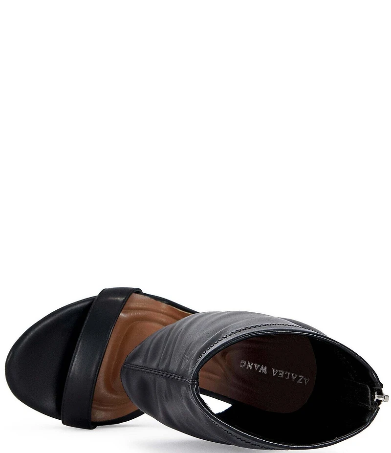 Azalea Wang Dumisani Open Curved Wedge Sandal Booties