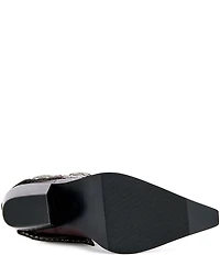 Azalea Wang Dusan Cocho Straps Pointed Cap Toe Western Booties