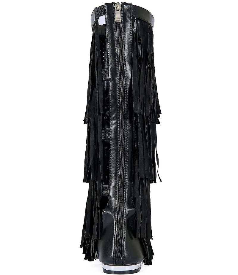 Azalea Wang Dustine Fringed Tall Gladiator Sandals