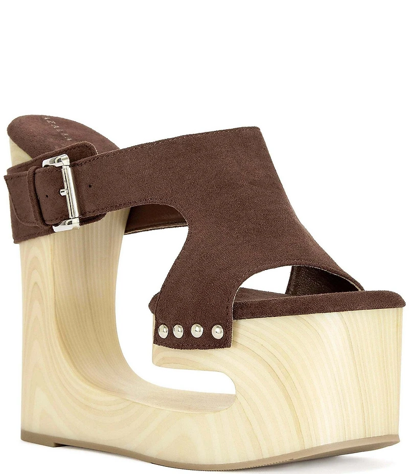 Azalea Wang Elgedi Open Platform Wedge Slide Sandals