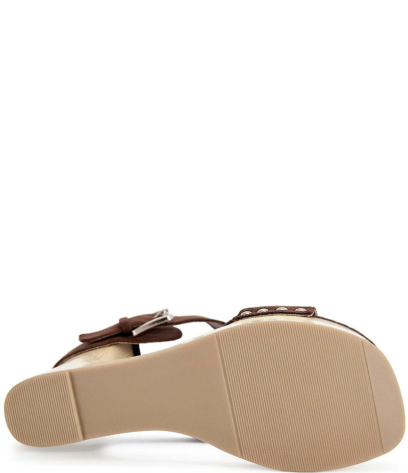 Azalea Wang Elgedi Open Platform Wedge Slide Sandals