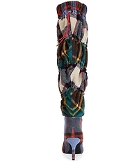 Azalea Wang Elodie Plaid Flannel Over The Knee Boots