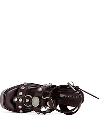 Azalea Wang Elsu Studded Block Heel Platform Sandals